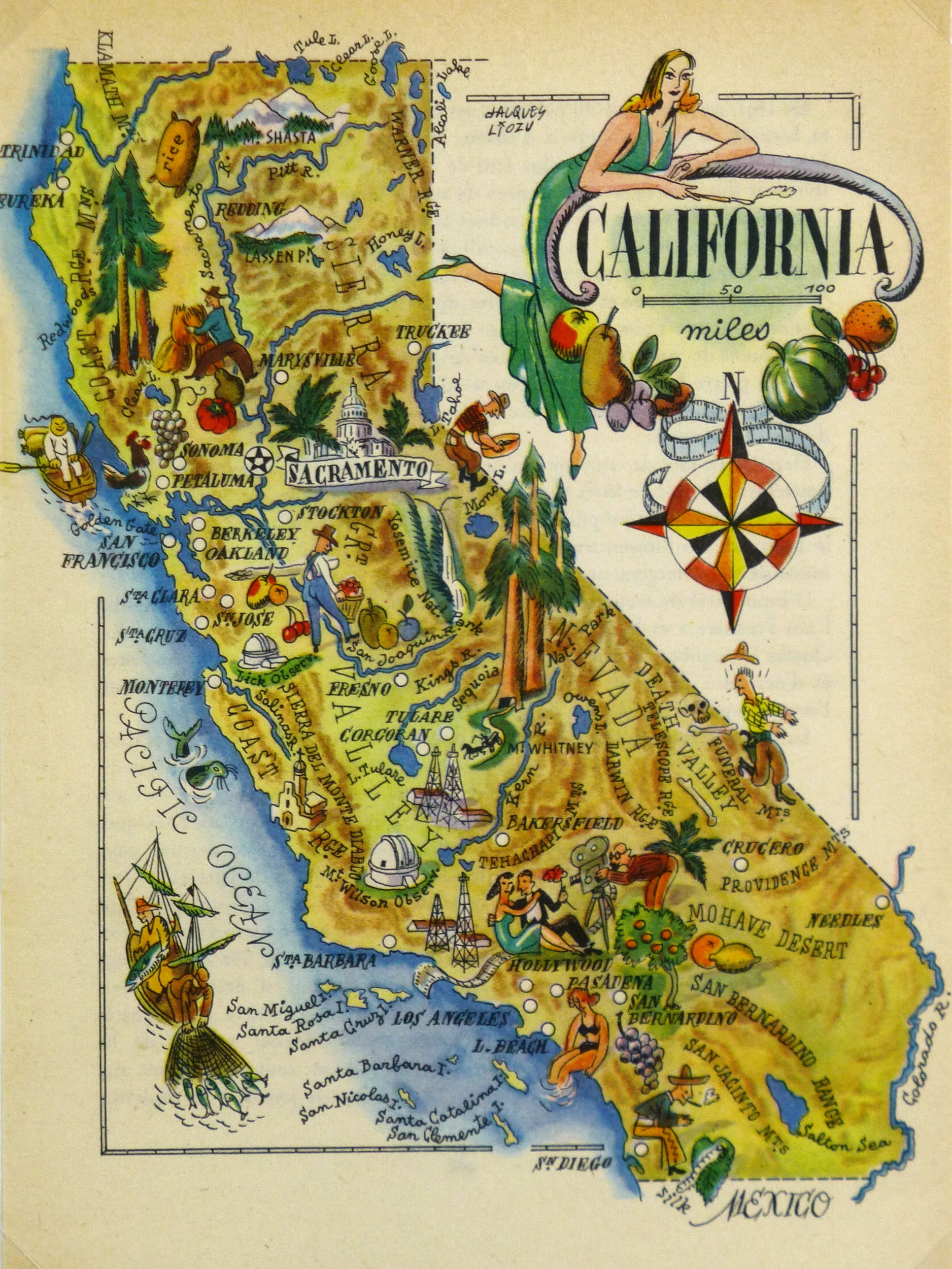 California Pictorial Map, 1946