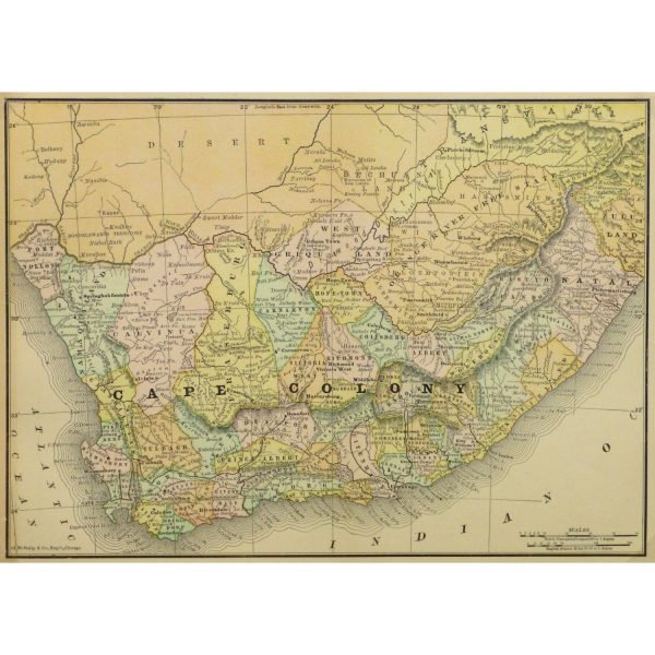 Original Antique Map Cape Colony 9243m