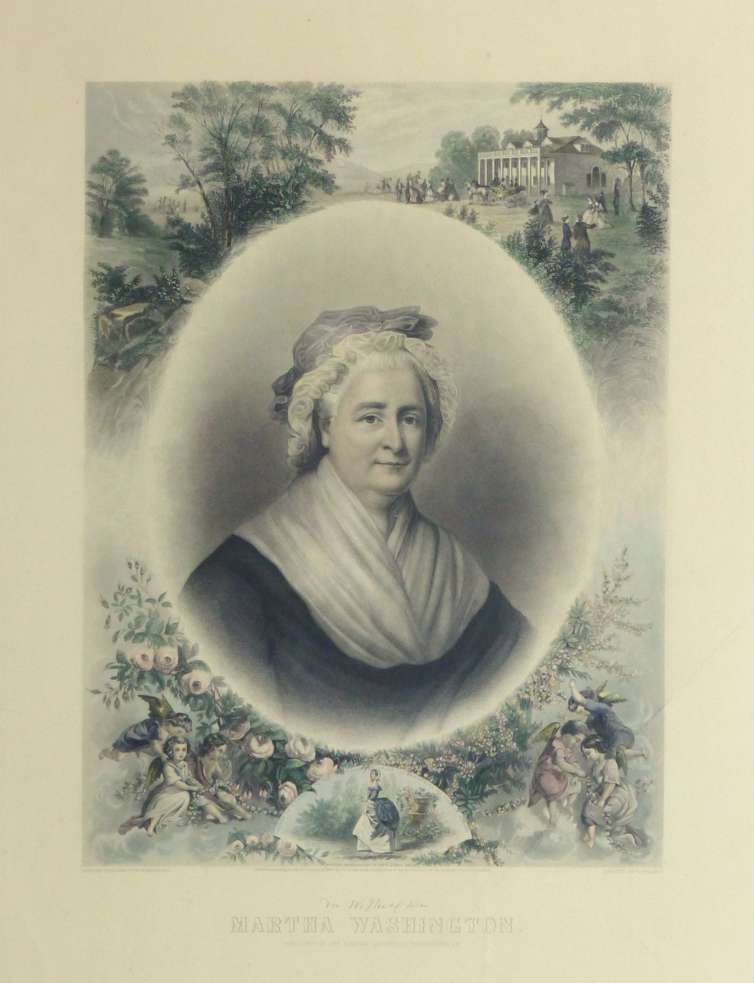 Martha Washington Print, 1870 - Original Art, Antique Maps &amp; Prints