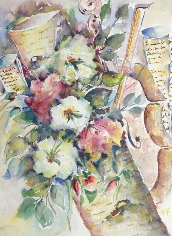 Watercolor Still Life - Musical Blooms, 1997-main-10395M