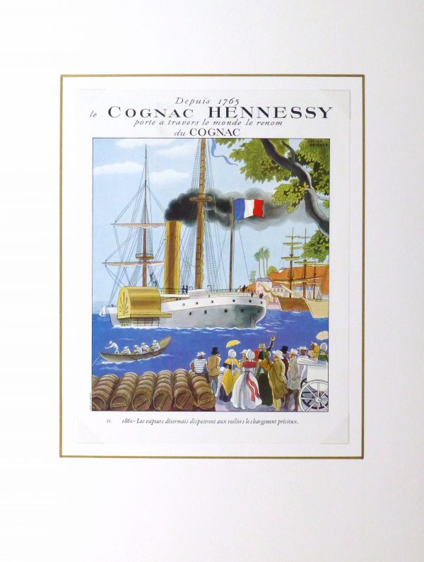 Hennessy Cognac Print, Circa 1920-matted-10402M