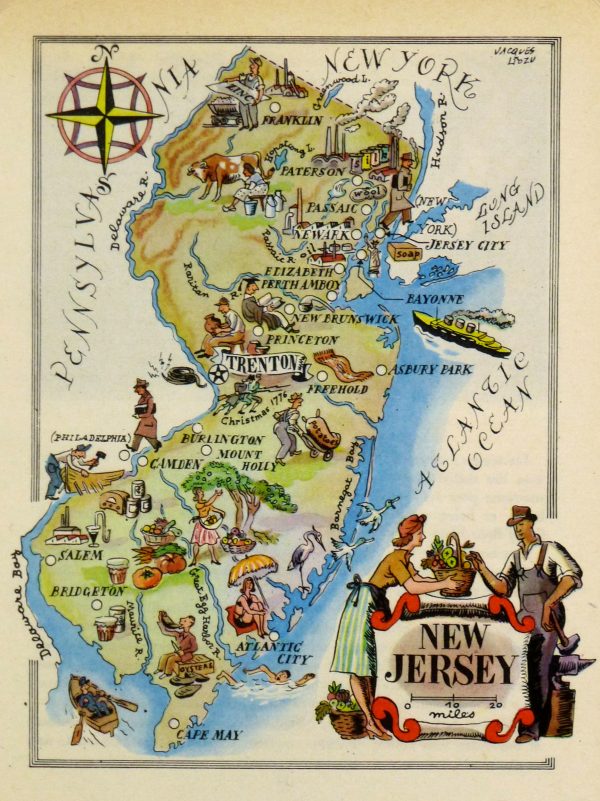 New Jersey Pictorial Map, 1946