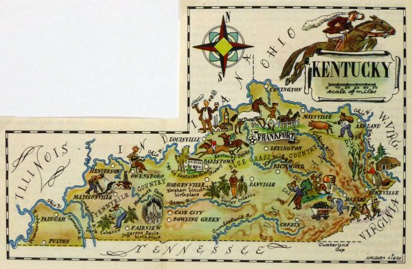 Kentucky Pictorial Map, 1946-main-6262K