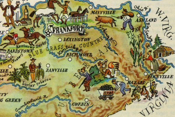 Kentucky Pictorial Map, 1946-detail-6262K