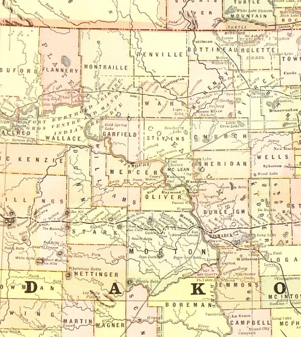 Dakota Territory Map, 1885-detail-7625K