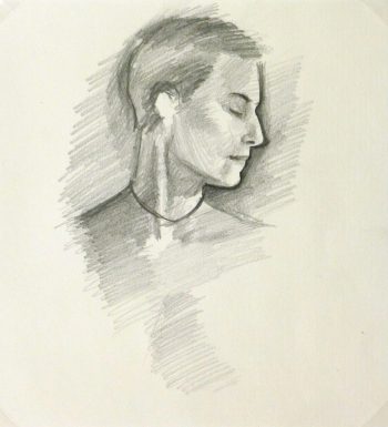 Pencil Portrait - Female Profile-main-9220K