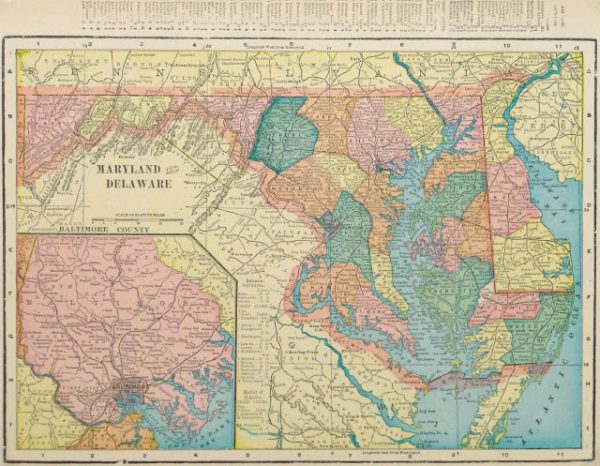 Maryland & Delaware Map, 1903-main-9418K