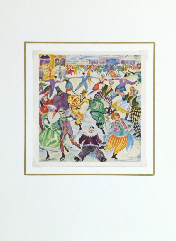 Ice Rink Print, 1929-matted-9795K