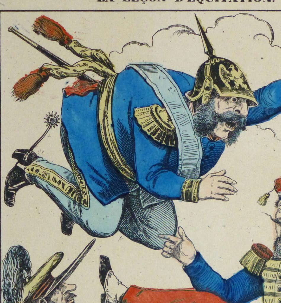 French Political Satire Riding Lessons, Circa 1890