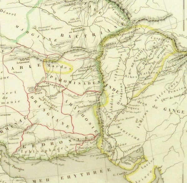 Alexander the Great Map, 1845-detail-9398K