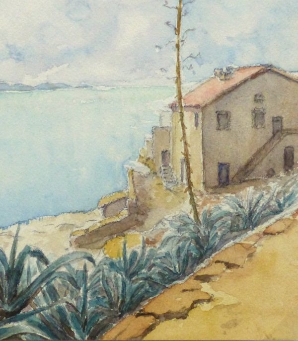 atercolor Landscape - Bayside Villas, Circa 1930-detail 2-10740M