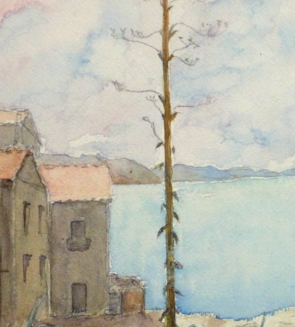 atercolor Landscape - Bayside Villas, Circa 1930-detail-10740M