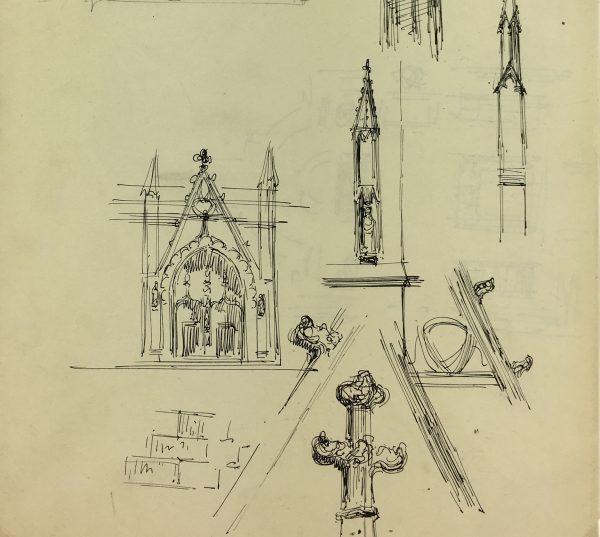 Architecture Original Art - Architecture Plan, French, c.1930