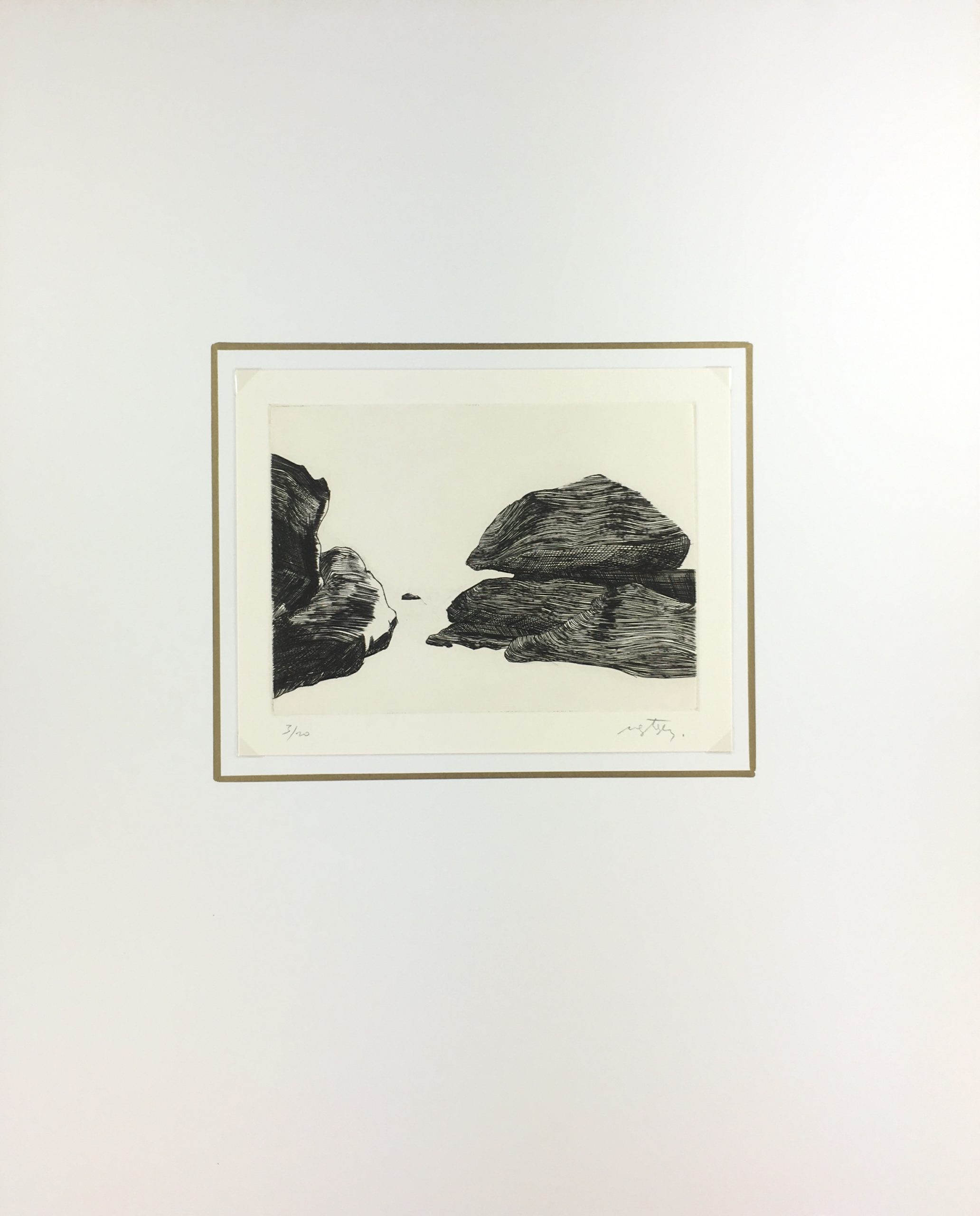 Engravings & Etchings Original Art Landscape, Mestgen, c.1990