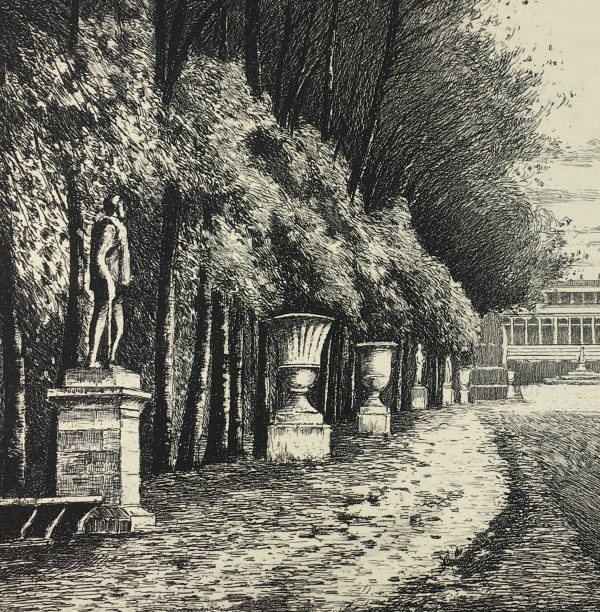 Engravings & Etchings Original Art Trianon Gardens, Habridon, C.1900