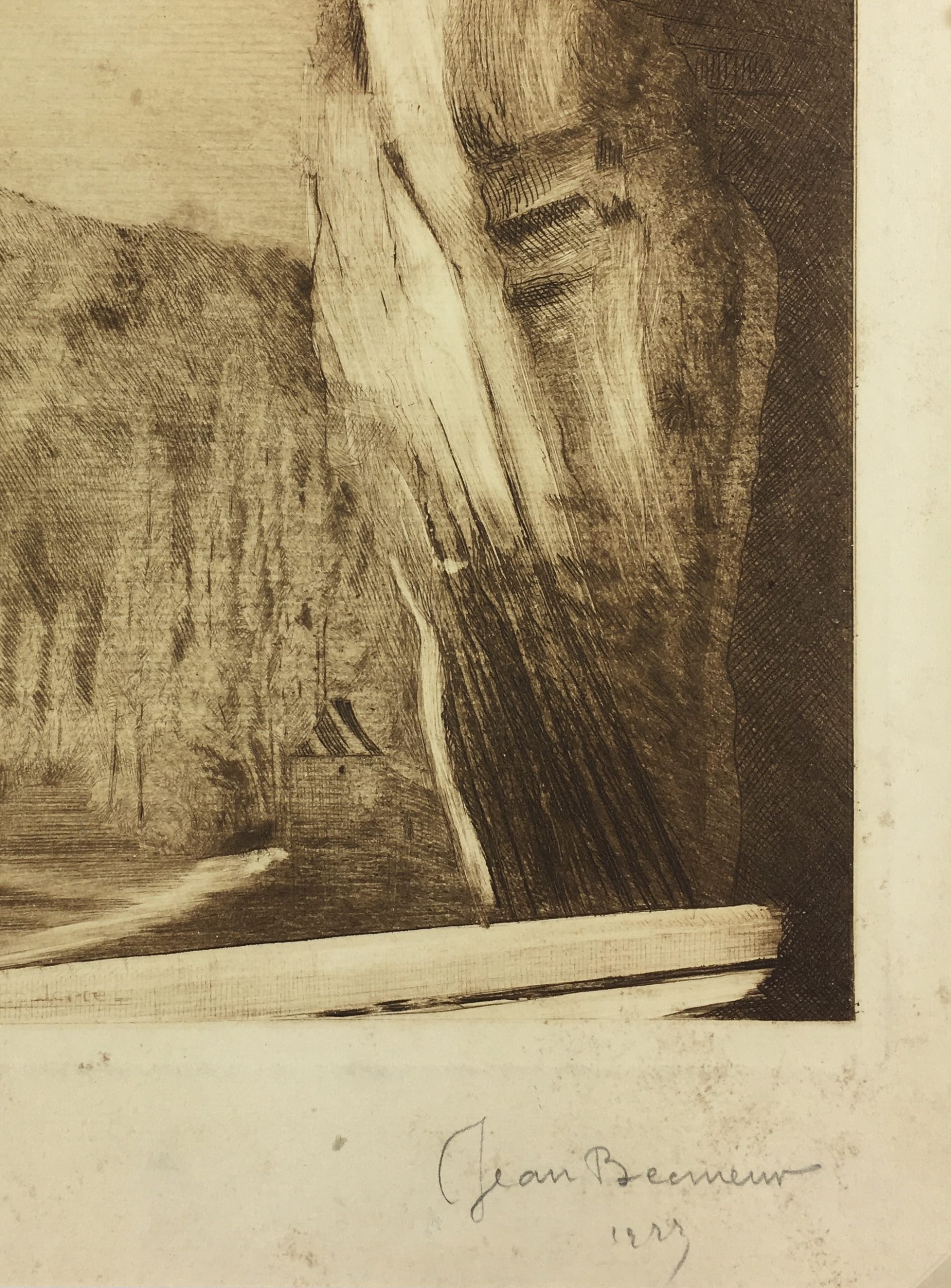 Engravings & Etchings Original Art Penombre, Jean Becmeaur, 1923