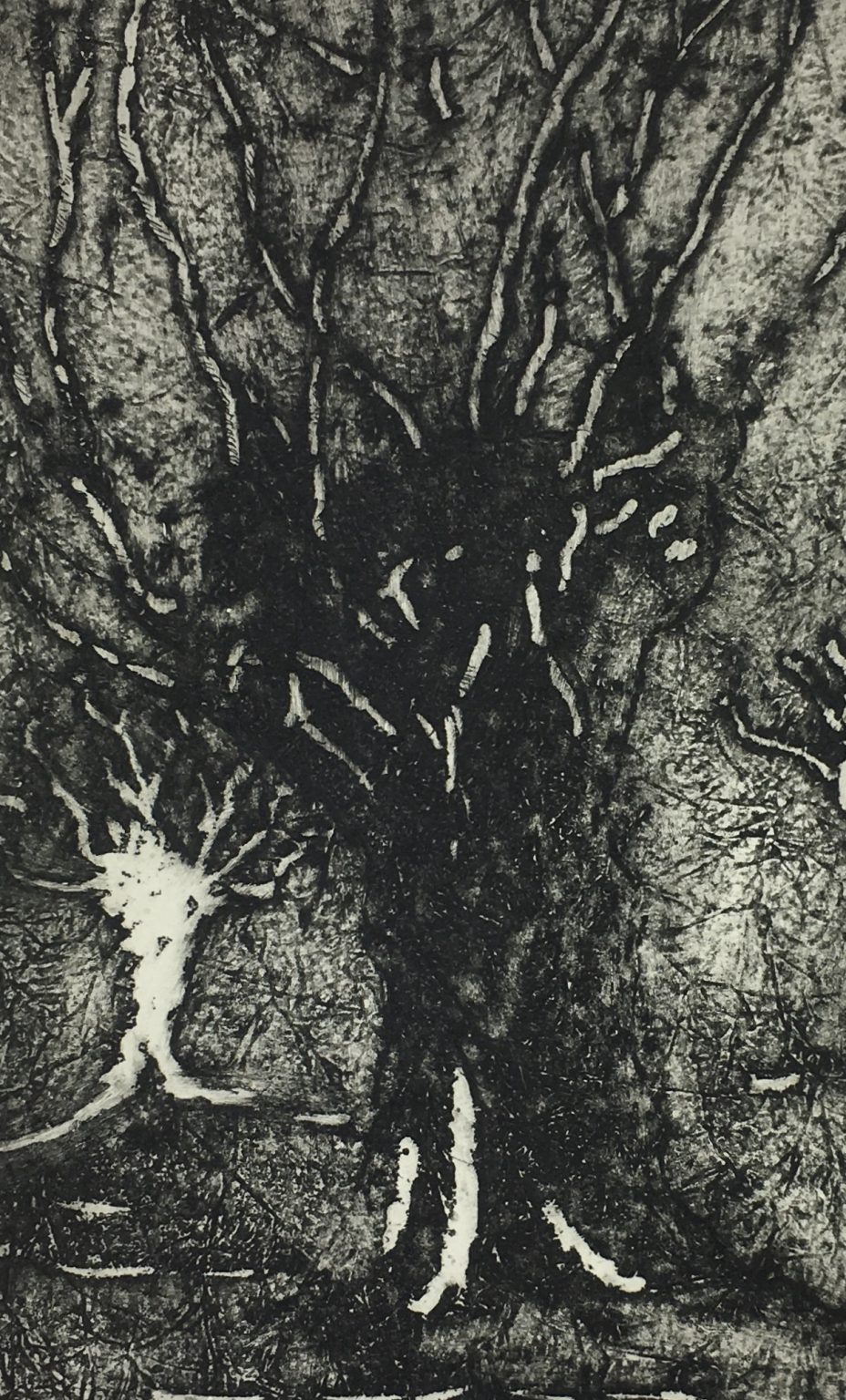 Engravings & Etchings Original Art Etching Trees, Ball, 1981