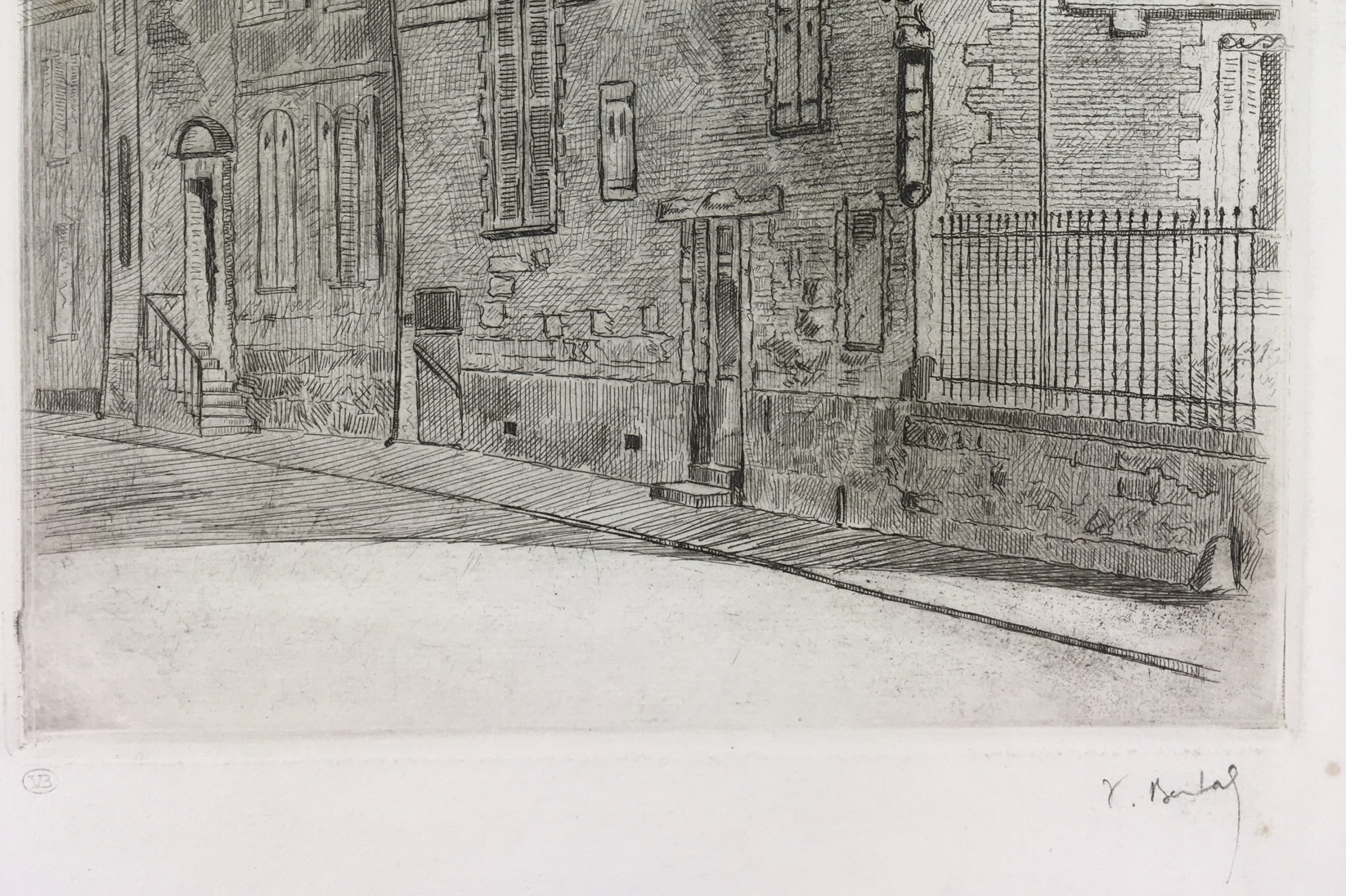 Engravings & Etchings Original Art Etching, V. Bertal, C.1950