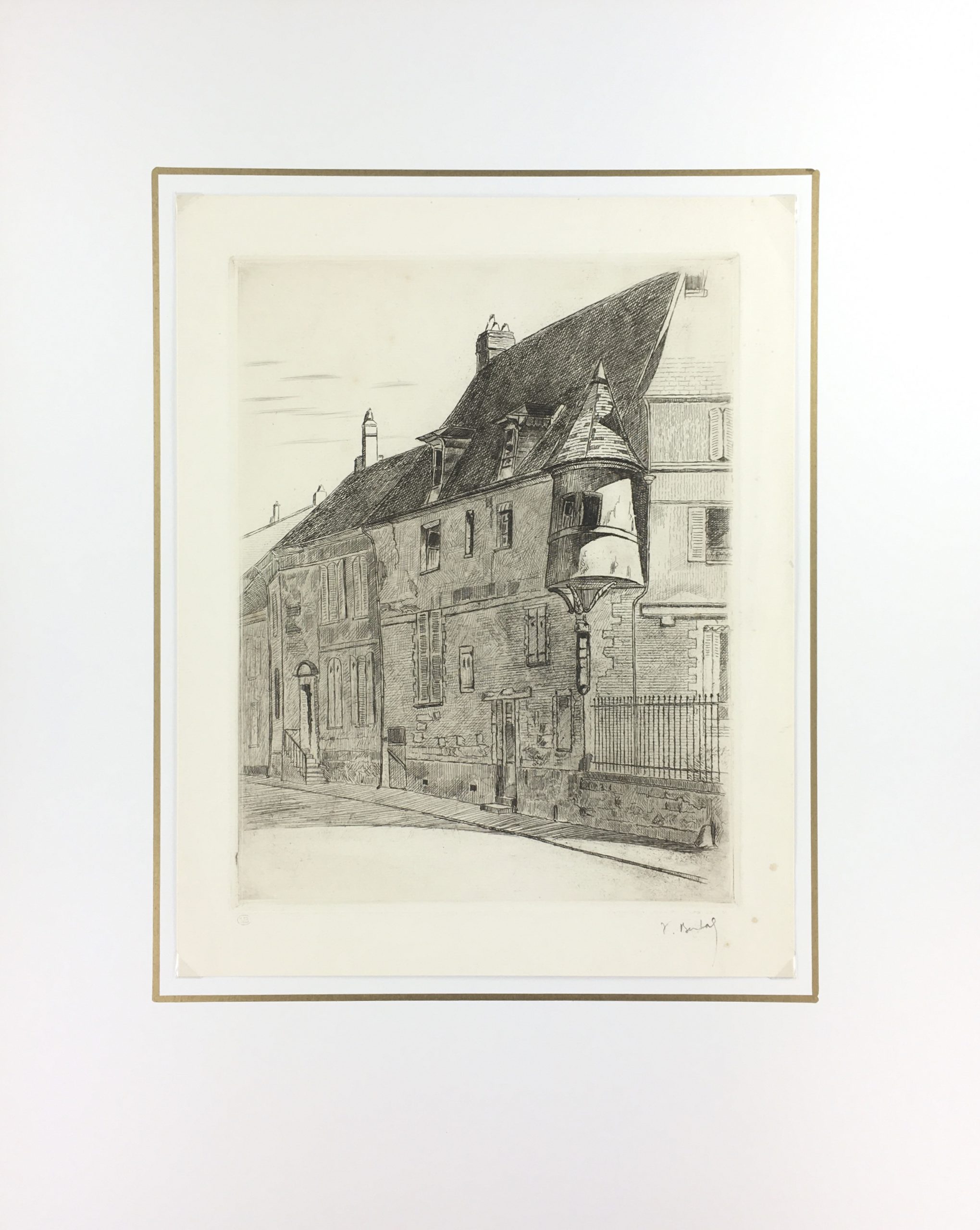 Engravings & Etchings Original Art Etching, V. Bertal, C.1950