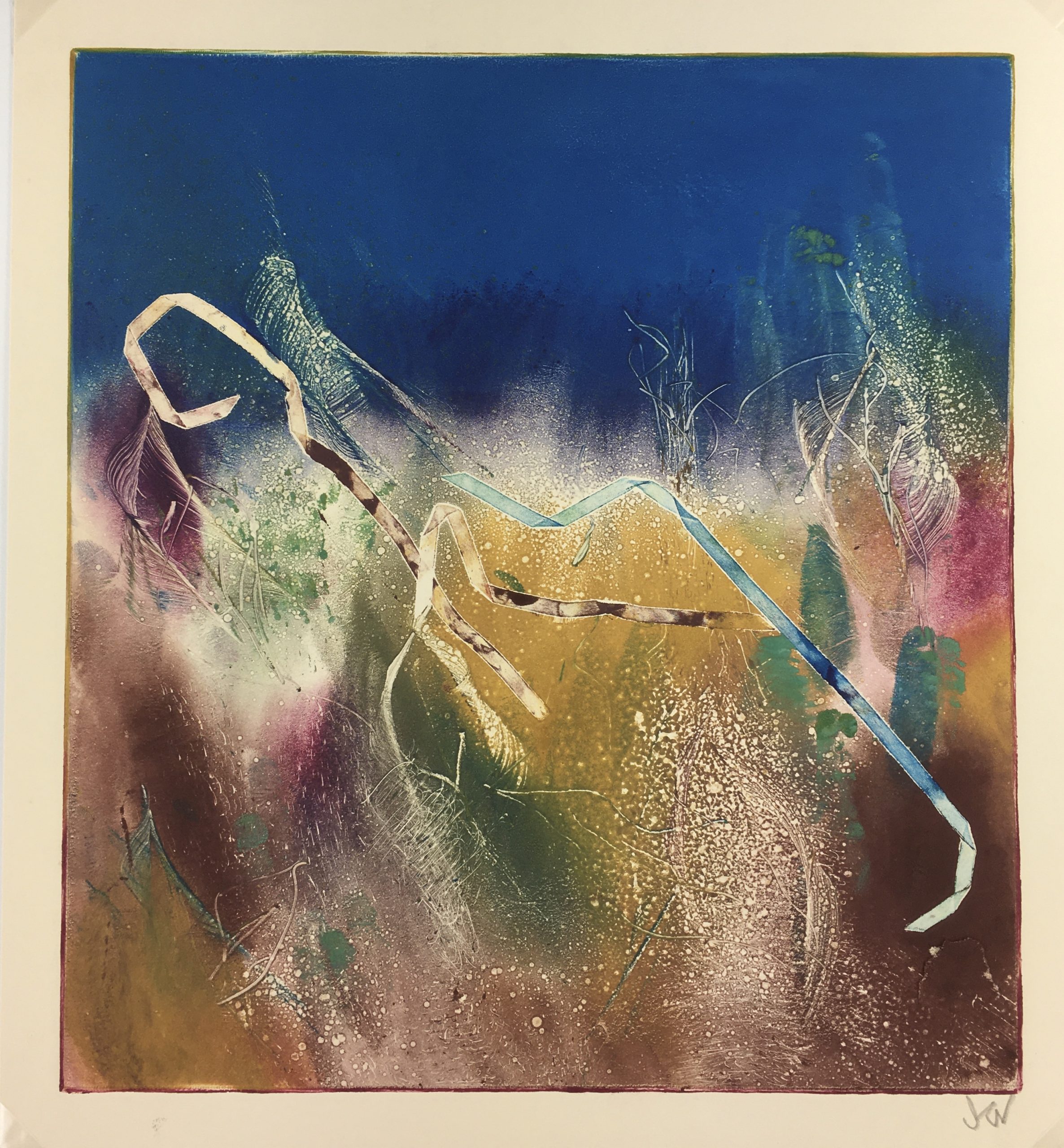 Abstract Modern Original Art Abstract, Kismine Varner, c.1990