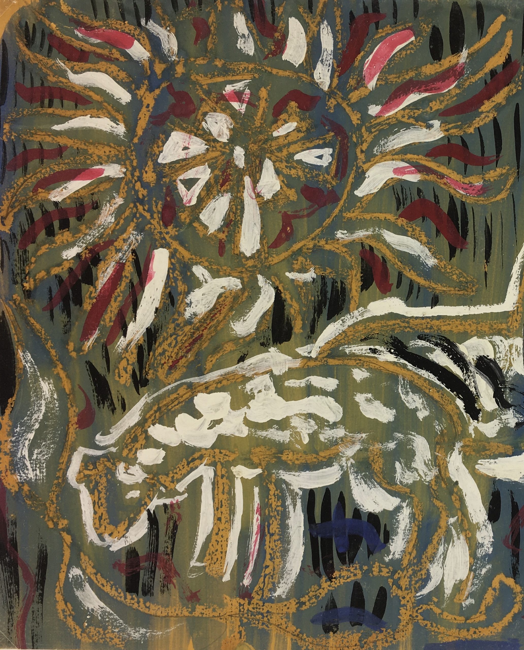 Modern Original Art Modern, French, c.1950 Original Art, Antique