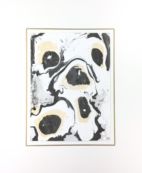Modern Original Art - Black Gold Marble, Spe, 2018
