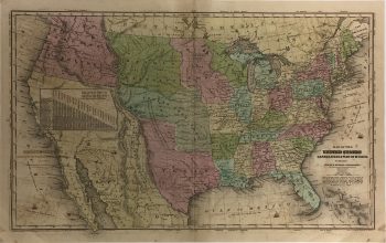 Texas Republic Map - Engraving - Texas Republic, Olney's, 1844