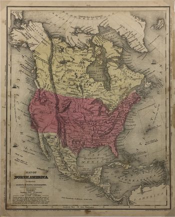 Texas Republic Map - Texas Republic, Olney , 1849